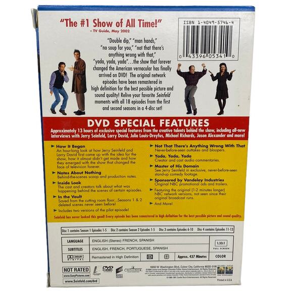 Seinfeld Seasons 1 & 2 DVD Set - Picture 4 of 5